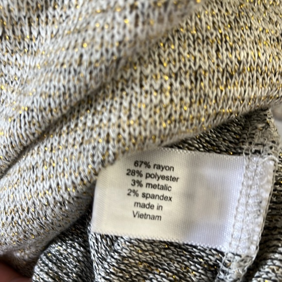 Lane Bryant cowl neck metallic long sleeve top - Picture 6 of 7